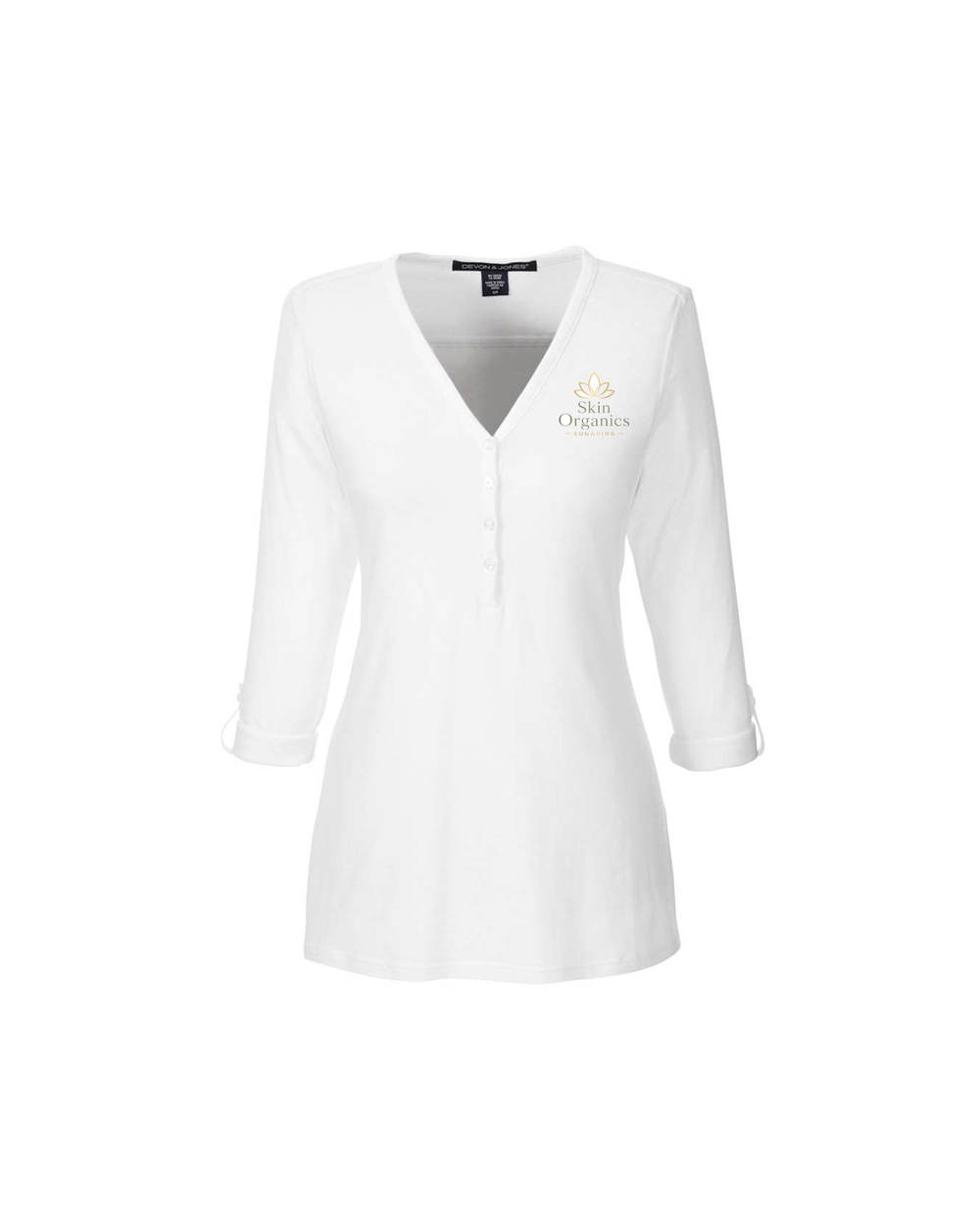 Women's Convertible-Sleeve V-Neck Top